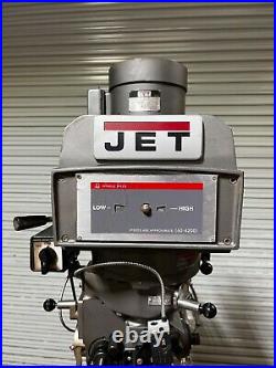 JET 9 x 49 Variable Speed Knee Milling Turret Mill Machine R-8 3HP JTM4VS USED