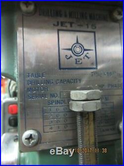 Jet Model #15 Bench Model Milling/Drilling Machine