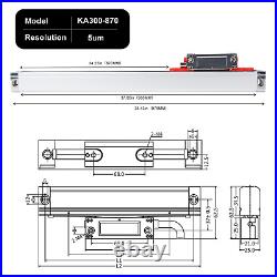 KA300 Linear Scale 5um Linear Glass Encoder Travel 70/120/170/220/270/320/370