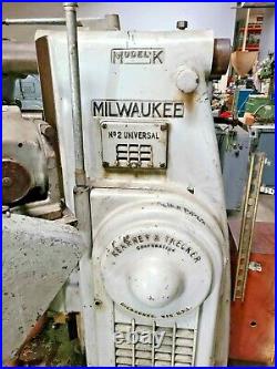 KEARNEY TRECKER MILWAUKEE Model K Horizontal Mill Milling Machine Dividing Head