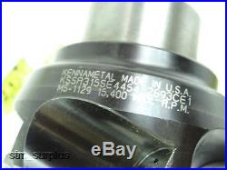 KENNAMETAL 3-1/2 DIAMETER INDEXABLE BEVEL EDGE FACE MILL With R8 SHANK