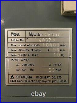 KITAMURA HX-300i HORIZONTAL MACHINING CENTER TSC 4TH AXIS 10K RPM HMC MORI OKUMA