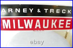 Kearney Trecker Machinery Sales Advertising Sign 36 Inch Heavy Metal