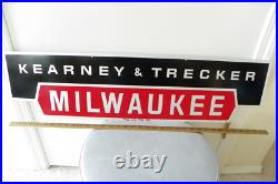 Kearney Trecker Machinery Sales Advertising Sign 36 Inch Heavy Metal