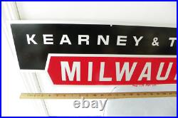 Kearney Trecker Machinery Sales Advertising Sign 36 Inch Heavy Metal