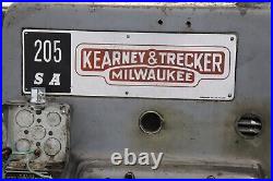 Kearney & Trecker Milwaukee 205 SA 50 x 12 Horizontal Milling Machine
