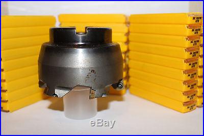 Kennametal face mill, 6 insert holder. With 270 inserts