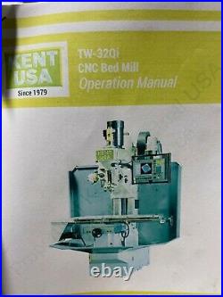 Kent USA CNC Bed Mill Vertical Milling Machine TW-32QI ANILAM 3000M Control