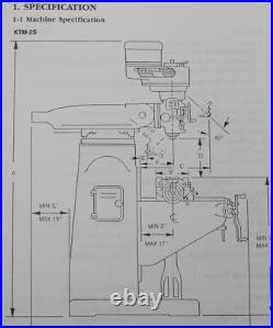 Kent USA KTM 2S, 3VK, 5VK Vertical Turret Mill, Operation and Parts Manual