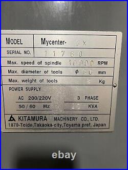 Kitamura Mycenter 3X VMC with Pallet Changer and Over 55 Tool holders Included