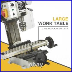 Klutch 1/2 HP Mini Milling Machine, 350 Watts, 110V