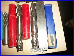 LARGE LOT BIG END MILLS BITS MILLING LATHE AND MORE