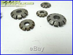 LOT OF 13 HSS DOUBLE ANGLE MILLING CUTTERS 3/4 TO 2-3/4 WITH 1/4 TO 1 BORE