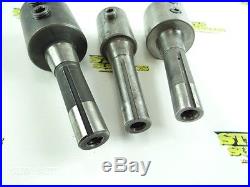 LOT OF 3 R8 END MILL HOLDERS 3/4 1 1-1/4
