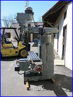 Large Doall Vertical Milling Machine 12x50 Table 40 Taper with DRO & Riser Block