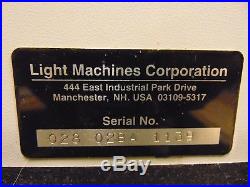 Lightmachines Spectralight 028 02BA 1139 Powers Up & Spindle Spins S3569