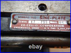 Lot 266 Older Robbins Co. Xlo Ex-cell-o B5 Adjustable Angle Sine Plate