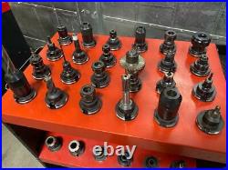 Lot of 48 CAT 40 EndMill Tool Holder for CNC Fadal Haas VF2 VF3 VF4 Mill With Cart