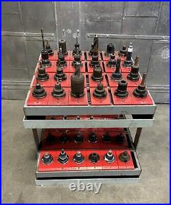 Lot of 48 CAT 40 EndMill Tool Holders CNC Fadal Haas VF2 VF3 Mill Lista Cabinet