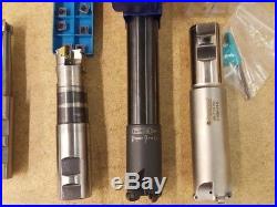 Lot of 7 Milling Cutters, SECO Sandvik Ingersoll and more, some new + INSERTS