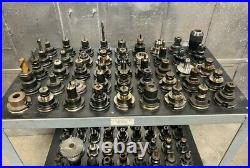 Lot of 90 CAT40 Tool Holders for Fadal CNC Vertical Machining Center With Cart