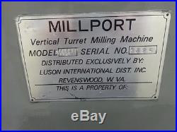 MILLPORT 10 x 50 CNC Vertical Knee Mill