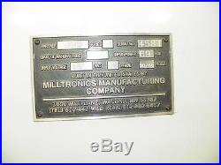 MILLTRONICS MB20 3-Axis CNC Vertical Mill Milling Machine