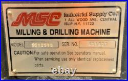 MSC 9512518 Vertical Heavy Duty Milling Drilling Woodworking Machine 115V G2A
