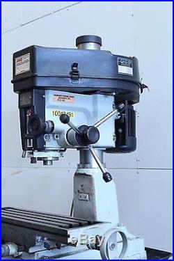 MSC milling and drilling machine 8 1/4x 28 3/4 table r-8 bridgeport spindle