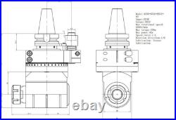 Machining Centres Bt40/50-90 Degree Angle Head Side Right Angle Milling Heads