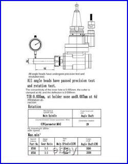 Machining Centres Bt40/50-90 Degree Angle Head Side Right Angle Milling Heads