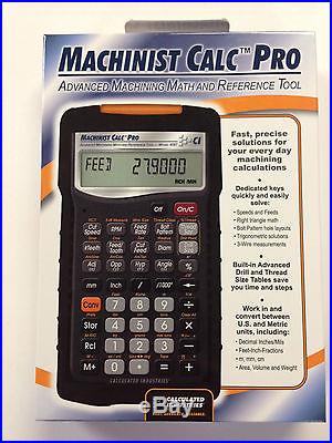 Machinist Pro Calculator, Advanced Machining Math And Reference Tool, New