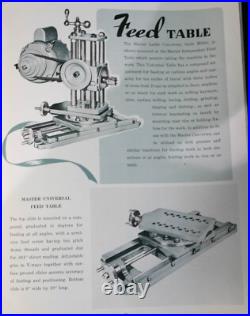 Master Mill / Versa Mill Model B with X Y Table and Horizontal Mill Setup