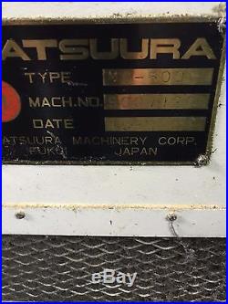 Matsuura 500-v Cnc Mini Master Milling Machine