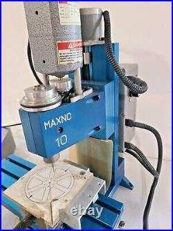 Maxnc 10 CNC Ready Mini Mill Milling Machine With 4th Axis and Power Supply