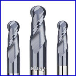 Milling Cutter Ball Nose End Mill R1-R8 Spiral Carbide HRC55 2 Flute CNC Router