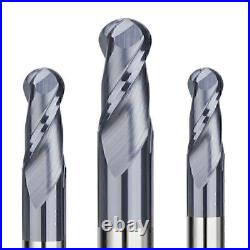 5-Piece Ball Nose End Mill Set R1.5, 2, 3, 4, 5 – 2 Flute HSS CNC Router Bits For Precision Cutting & Engraving