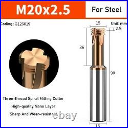Milling Cutter Three Tooth Engraving /CNC Nanocoating Thread Milling Cutter