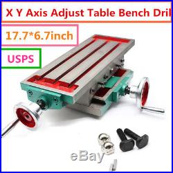 Milling Machine Bench drill Vise Fixture worktable X Y axis adjustment table UPS