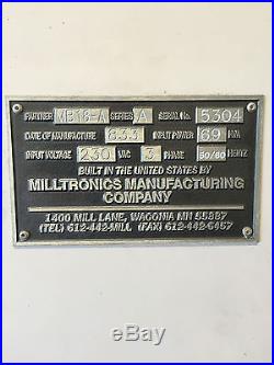 Milling Machines Milltronics Bed Type CNC Mill Model MB 18