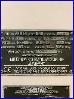 Milltronics Model VM17 3-Axis CNC Vertical Machining Center, New 99