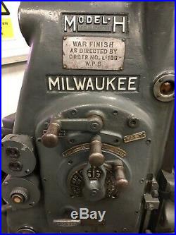 Milwaukee Model H 2HL Plain Horizontal Milling Machine 9x47 Kearney Trecker