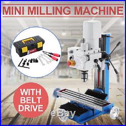 Mini Milling Drilling Machine With Gear Drive 250mm/9.84'' Mt3 500W Precision