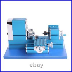 Mini Motorized Lathe Machine DIY Power Tool Metal Woodworking Teaching DIY Tool