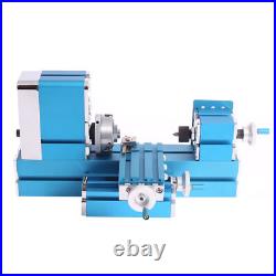 Mini Motorized Lathe Machine DIY Power Tool Metal Woodworking Teaching DIY Tool