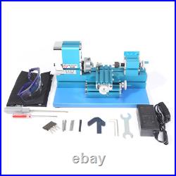 Mini Motorized Lathe Machine DIY Power Tool Metal Woodworking Teaching DIY Tool