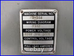 Moore 3 Jig Borer withtooling, power 220V, 3 phase, 7.7A full load, 110V control Moore 3 Jig Borer withtooling, power 220V, 3 phase, 7.7A full load, 110V control
