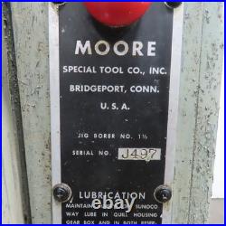 Moore Model 1-1/2 Jig Borer Boring Press Machine 208/230V 3Ph