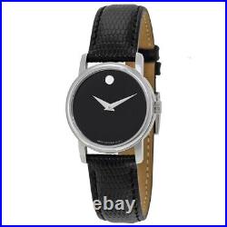 Movado Woman's 2100004 Museum Black Dial Museum Leather Watch