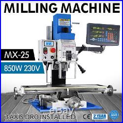 Mx-25 Vertical Bench Top Milling Machine, Variable Speed Free Shipping
